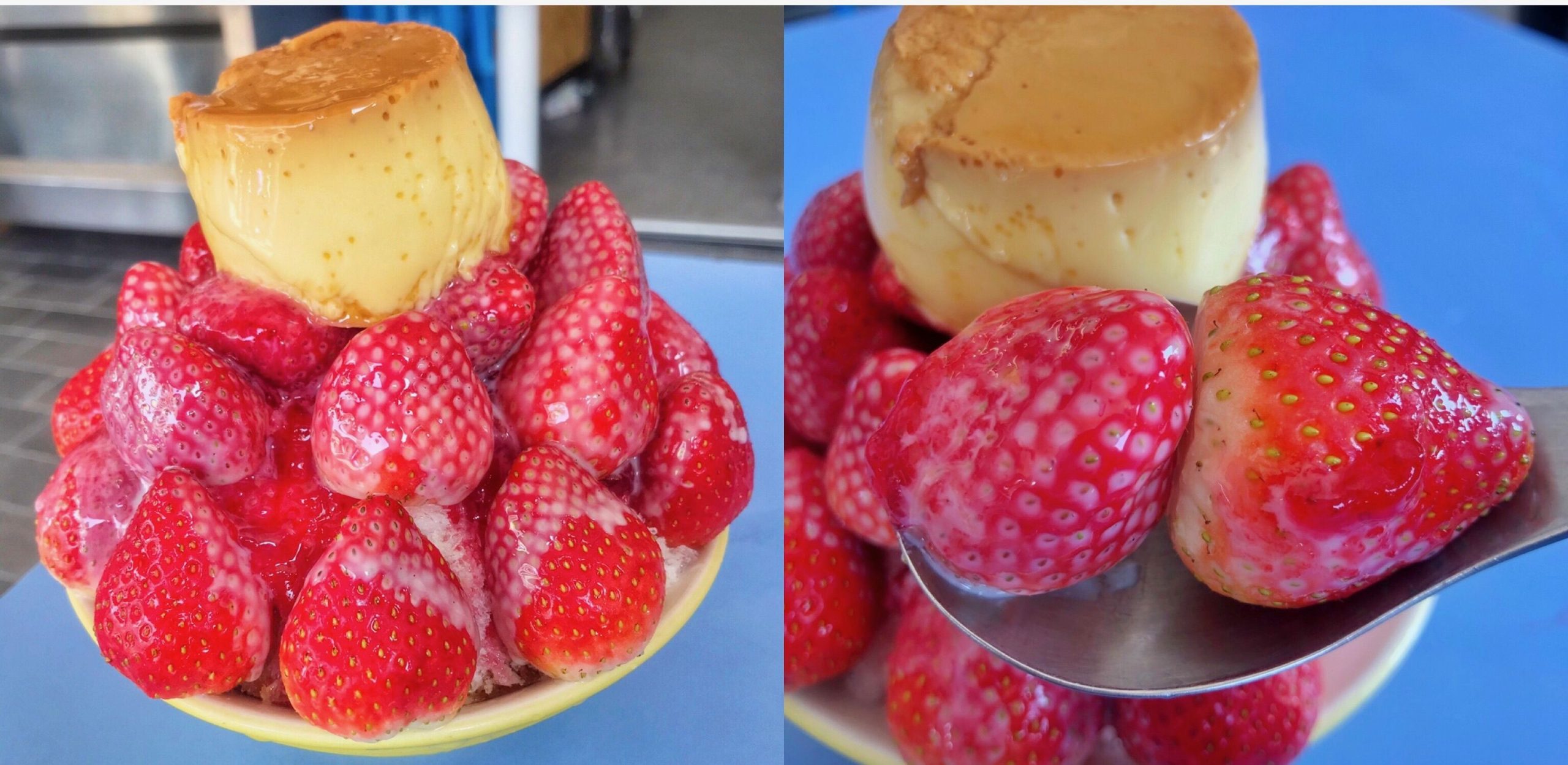 【台南東區美食】木子家八寶冰 草莓煉乳冰 20顆草莓130元酸甜滋味好幸福 加布丁更好吃